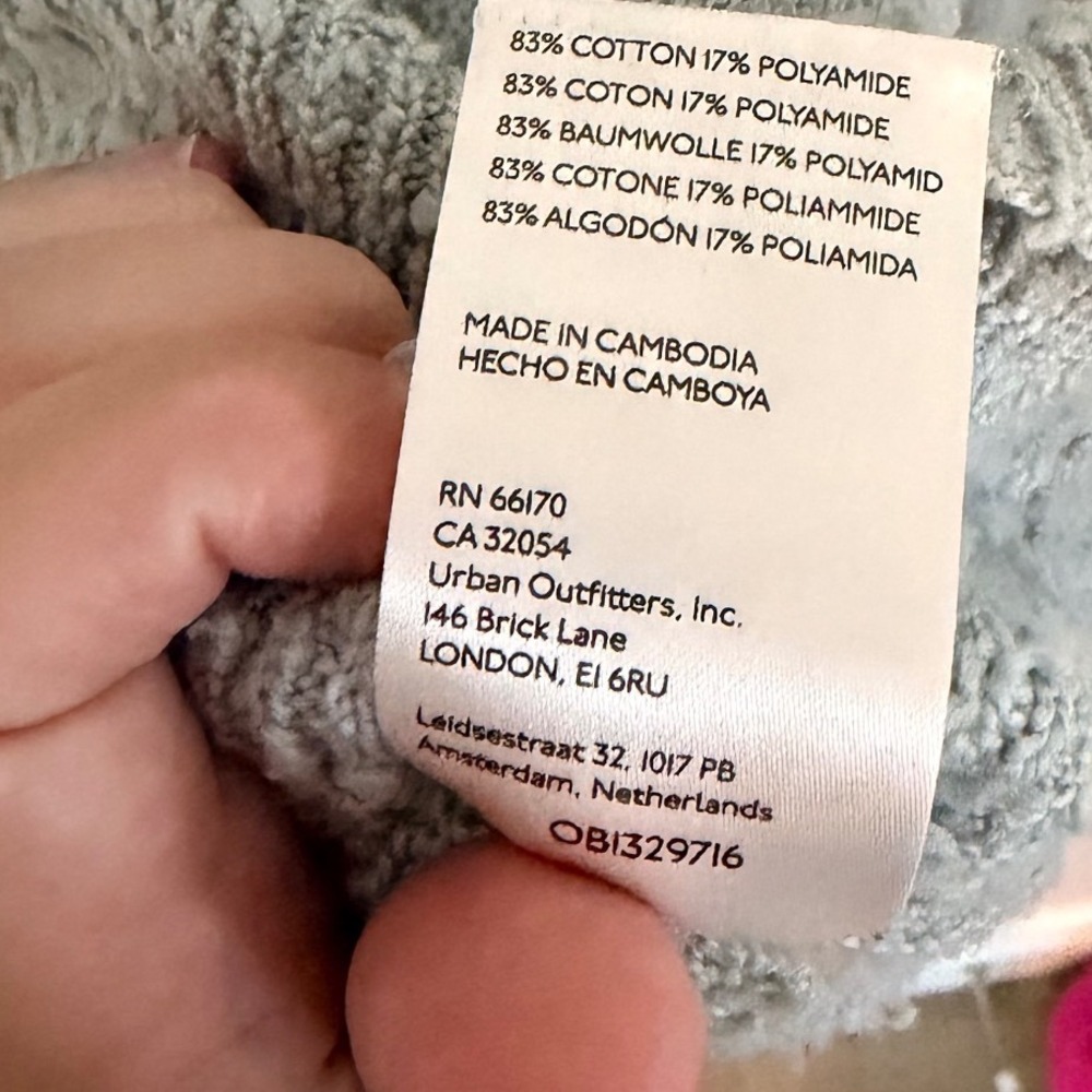Free People Found My Friend Cardigan XL Light Blue Textured Button Front - Picture 7 of 7